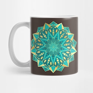 Star blue with gold mandala Mug